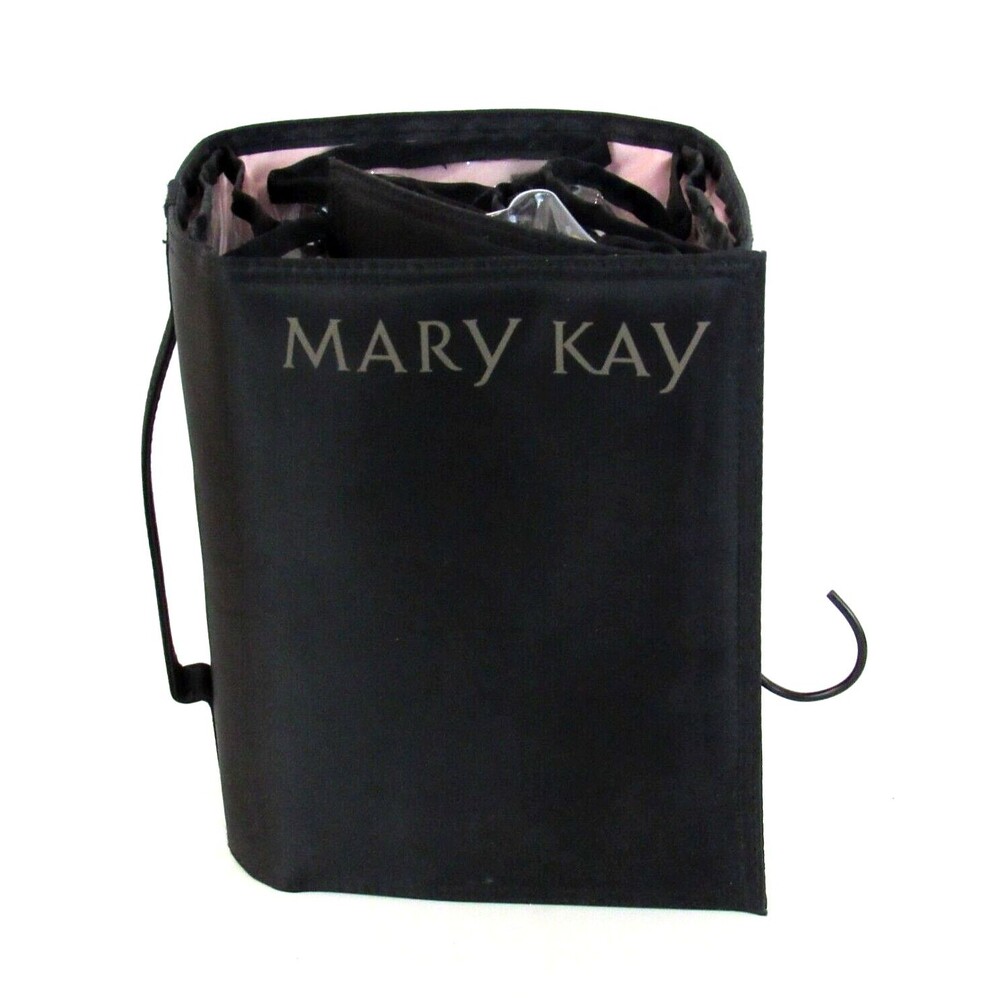 Mary Kay Black Travel Roll Up Hanging Makeup/Organizer Bag w/ Removable Pouches